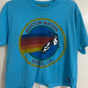 Aviator nation womens cropped shirt size medium